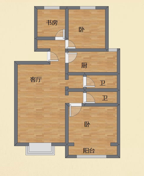 白各庄四期130平米南北通透精装修三居两卫